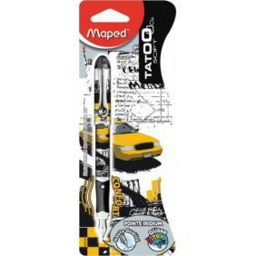 Maped 220026 - Stylo Plume Tatoo Rechargeable New York Yellow Taxi Design