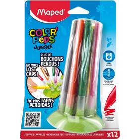 12 Feutres COLOR'PEPS Jungle Maped