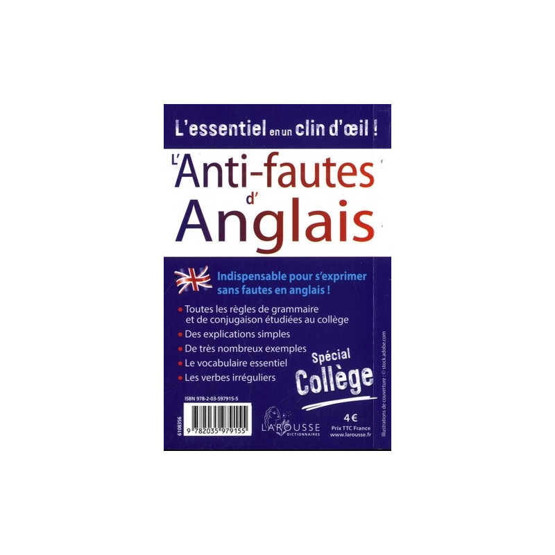 Anti-fautes d'anglais - Spécial Collège