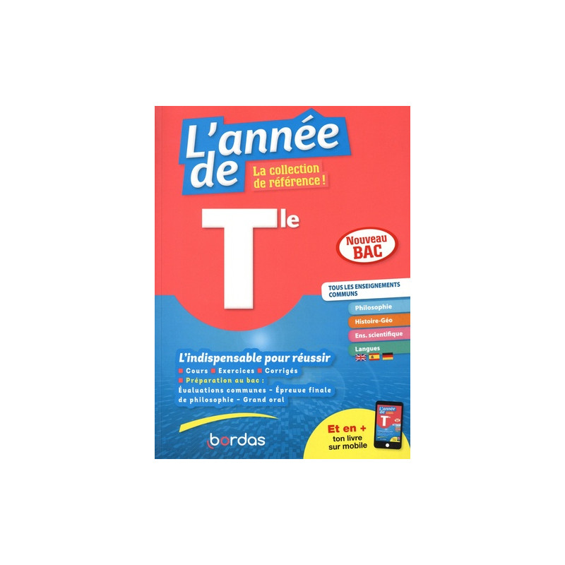 L'année de Tle Tous les enseignements communs