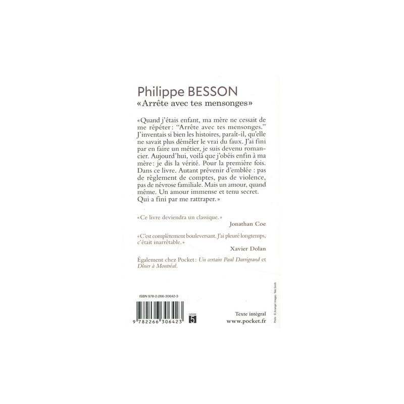 "Arrête avec tes mensonges"