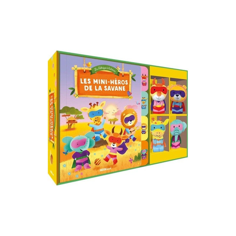 Les mini-héros de la savane - Avec quatre marionnettes à doigts