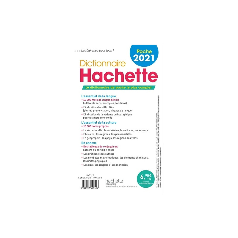 Dictionnaire Hachette Encyclopédique de Poche - 50 000 mots