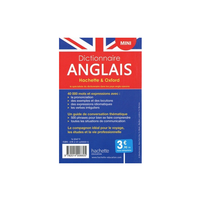 Mini Dictionnaire Hachette & Oxford - Bilingue Français/anglais - Anglais/français