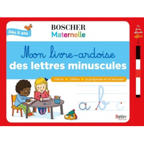 Mon livre-ardoise des lettres minuscules - Avec 1 feutre effaçable et 1 toise