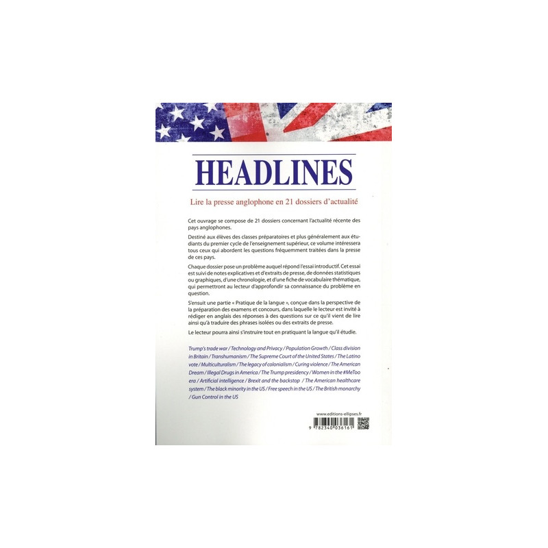 Headline - Lire la presse anglophone en 21 dossiers d'actualité