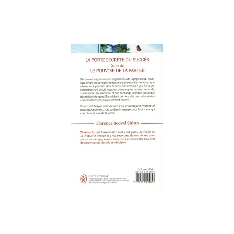 La porte secrète du succès - Suivi de Le pouvoir de la parole