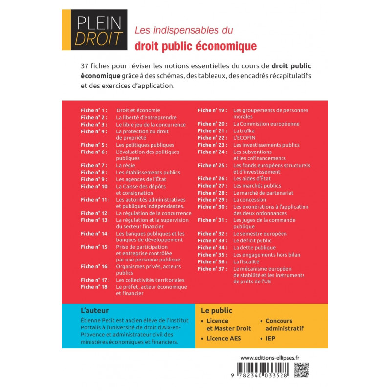 Les indispensables du droit public économique