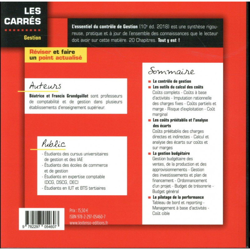 L'essentiel du contrôle de gestion 10e éd.