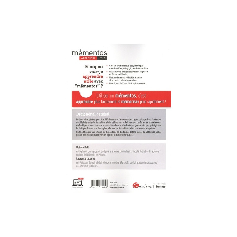 Droit pénal général 2021-2022