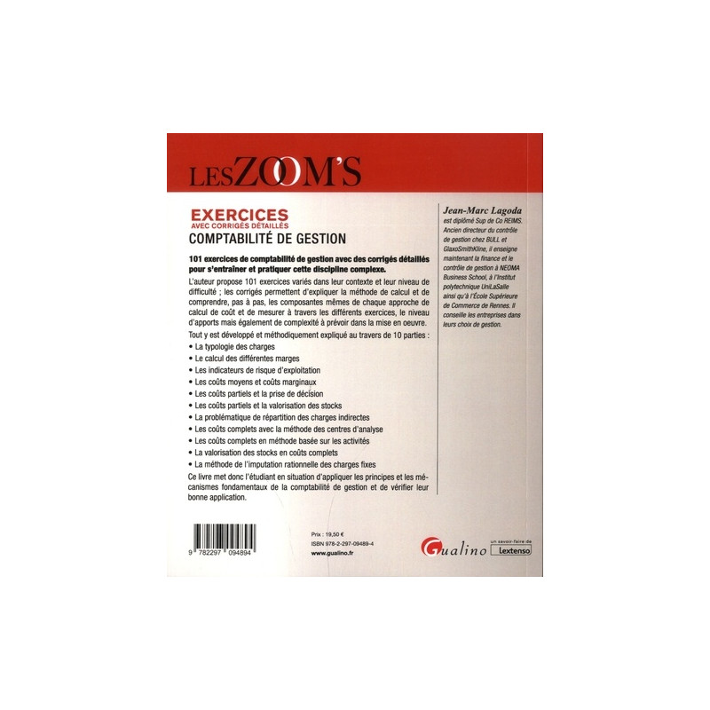 Comptabilité de gestion - Exercices avec corrigés détaillés