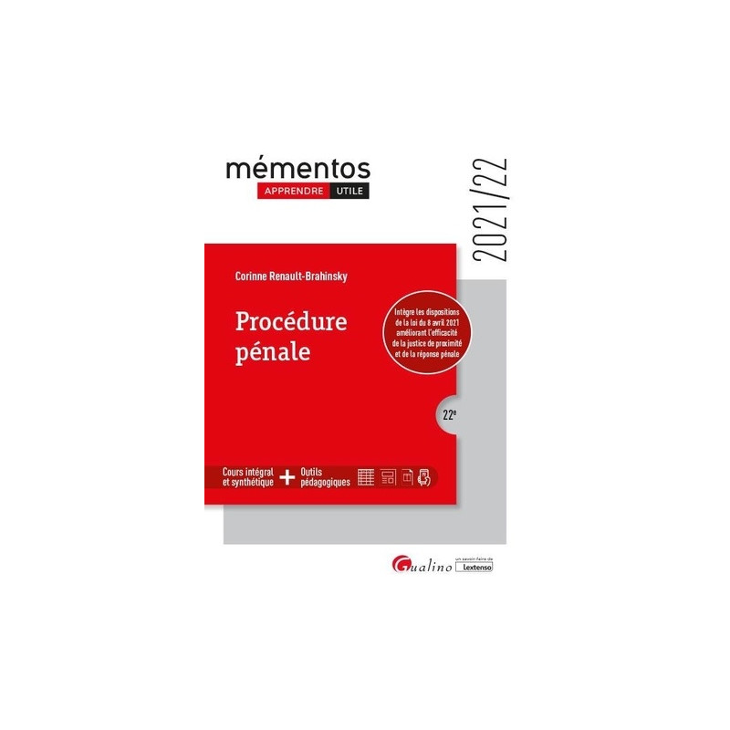 Procédure pénale - Edition 2021-2022