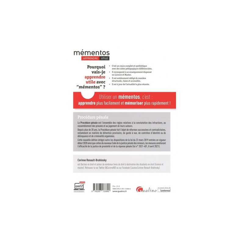 Procédure pénale - Edition 2021-2022