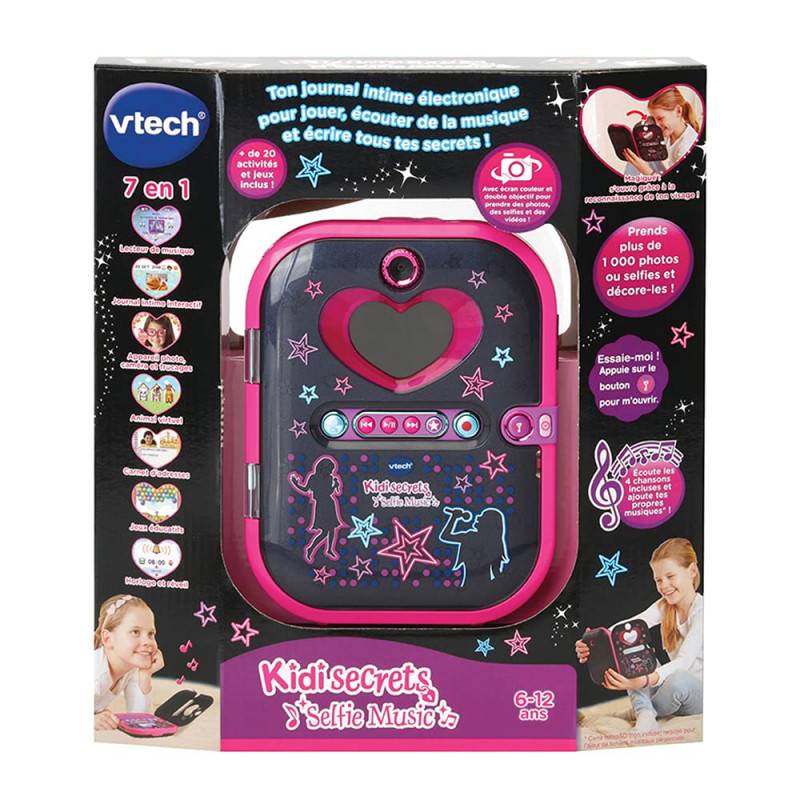 VTech - KidiSecrets Selfie Music Noir - Version FR & KidiSecrets Selfie Music Rose