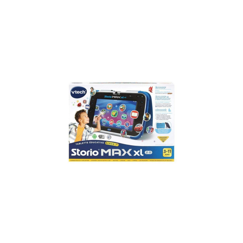 VTech – Tablette Storio Max XL 2.0 bleue – Tablette enfant 7 pouces, 100% éducative – Version FR, 3 ans