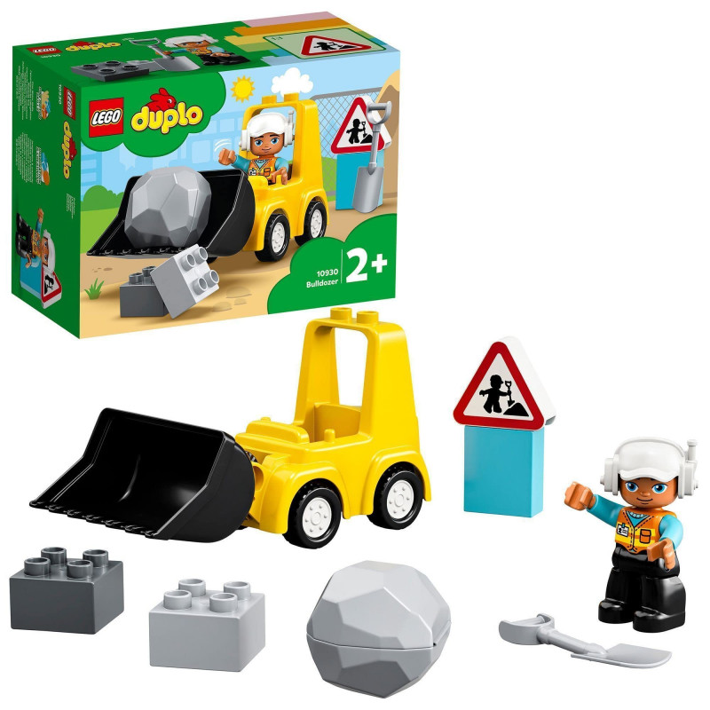 Duplo Le Bulldozer, Engins De Chantier Jouet pour Enfant de 2 Ans Et Plus, Jeu Motricité Fine pour Garçons Et Filles