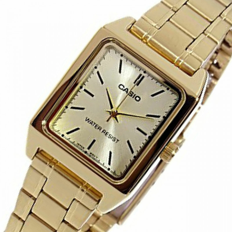 Montre CASIO Femme - Bracelet Dorée En Acier Inoxydable - Cadran Jaune - LTP-V007G-9EUDF