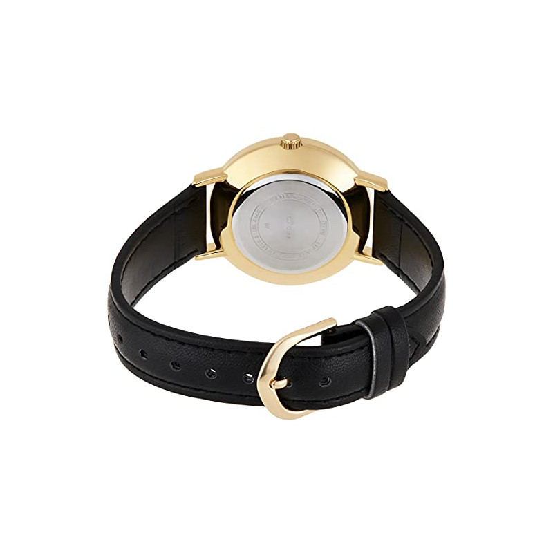 Montre CASIO Femme - Bracelet Noir En Cuir Véritable - Résistante à l'eau - LTP-VT01GL-1BUDF