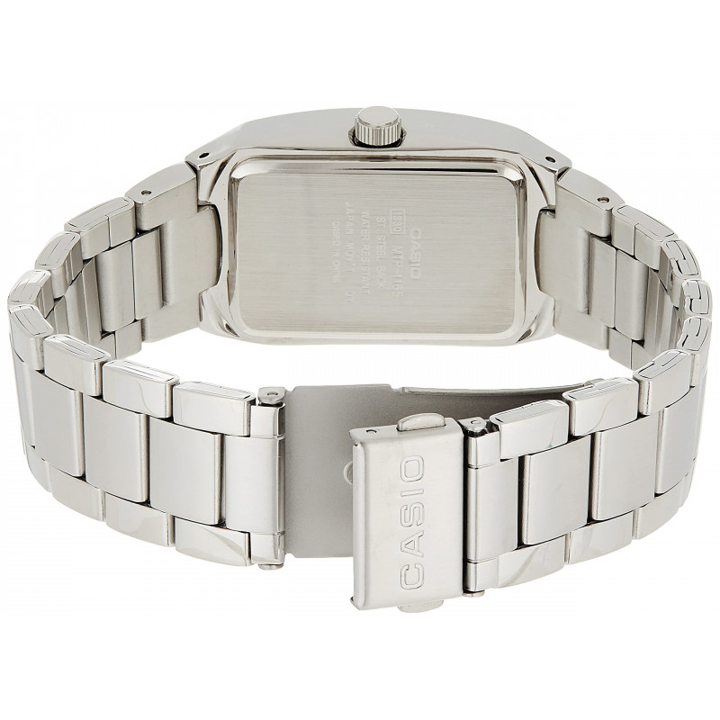 Montre CASIO Homme - Bracelet Gris En Acier Inoxydable - Résistante à l'eau - MTP-1165A-1C2DF