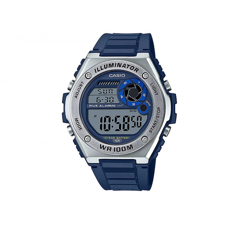 Montre CASIO Jeunesse - Bracelet Bleu En Acier Inoxydable - Résistante à l'eau - MWD-100H-2AVDF