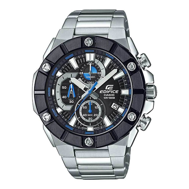 Montre CASIO Homme - Bracelet Gris En Acier Inoxydable - Résistante à l'eau - 12 Mois De Garantie - EFR-569DB-1AVUDF