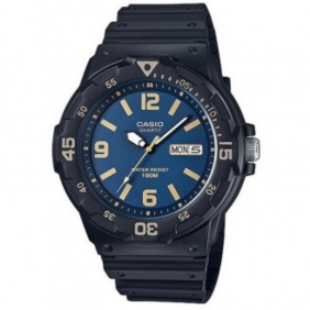 Montre CASIO Jeunesse - Bracelet Noir En Resine - Résistante à l'eau - 12 Mois De Garantie - MRW-200H-2B3VDF