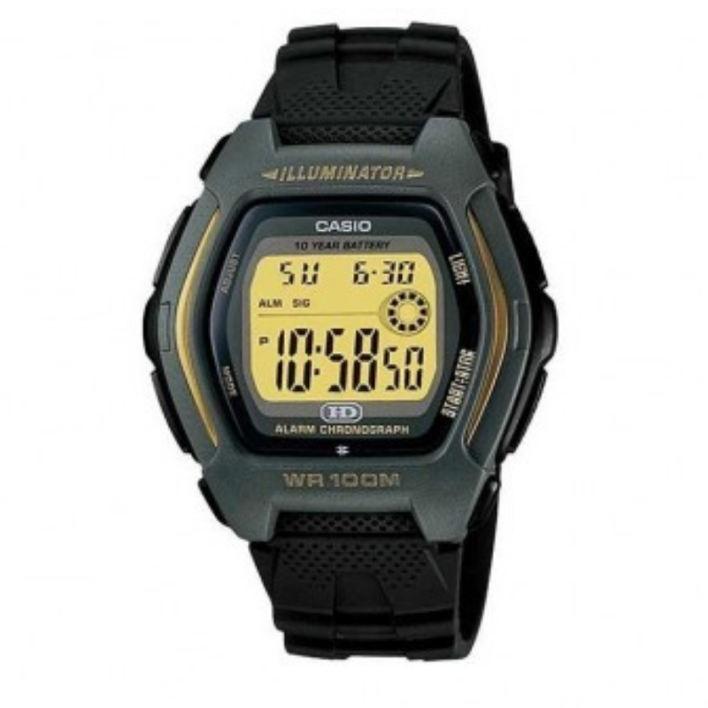 Montre CASIO Homme - Bracelet Noir En Acier Inoxydable -Boitier En Resine - 12 Mois De Garantie - HDD-600G-9AVDF