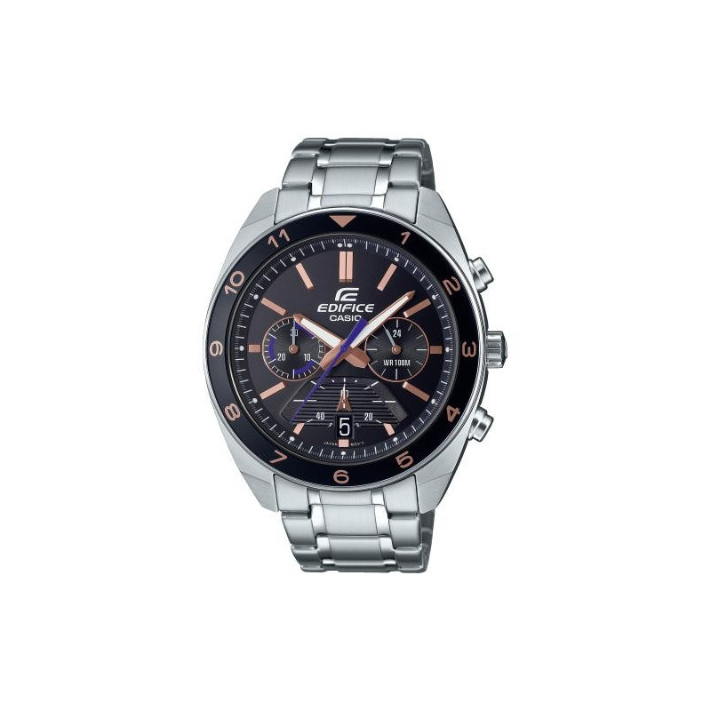 Montre CASIO Homme - Bracelet Gris En Acier Inoxydable - Résistante à l'eau - 12 Mois De Garantie - EFV-590D-1AVUDF