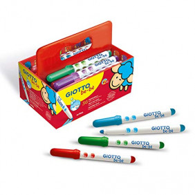 Lot Giotto be-bè à partir de 2 Ans 36 Crayon de Couleur Maxi + 36 feutres Maxi + 5 Ballons Blumie