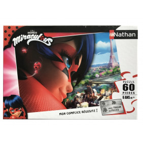 Nathan - Puzzle Enfant - Puzzle 60 p - Miraculous Ladybug - Dès 6 ans