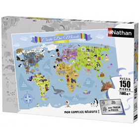 Puzzle 150 pièces - Carte Monde - Ravensburger