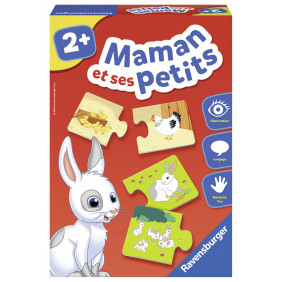 Ravensburger- Jeu Educatif- Maman et ses petits- Découverte des animaux- A partir de 2 ans