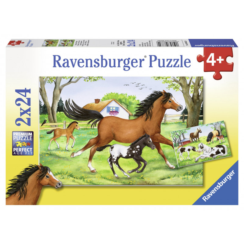 Ravensburger - 08882 9 - Puzzle - Monde De Chevaux - 2 x 24 Pièces  ‎4 - 5 ans