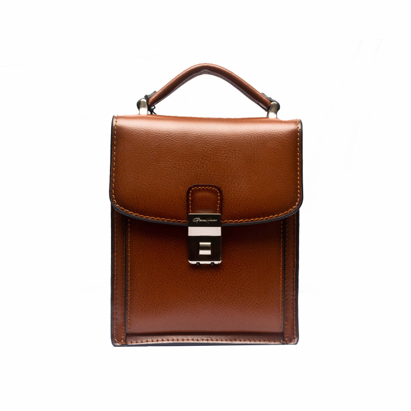 Ceinture Homme Egon Furstenberg En Refente De Cuir - Marron Clair 110 Cm, Motif Losange