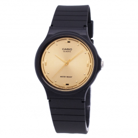 Montre CASIO Unisexe - Bracelet Noir En Resine -Boitier En Resine - Résistante à l'eau - 12 Mois De Garantie - MQ-76-9ALDF