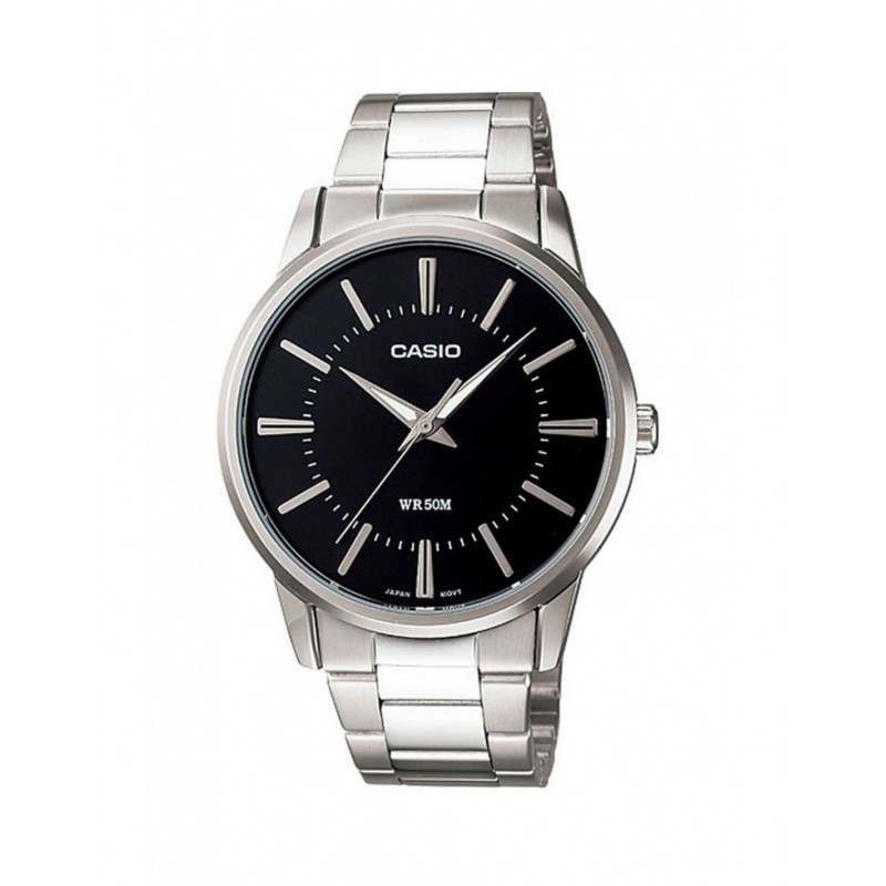 Montre CASIO Homme - Bracelet Gris En Acier Inoxydable - Résistante à l'eau - 12 Mois De Garantie - MTP-1303D-1AVDF