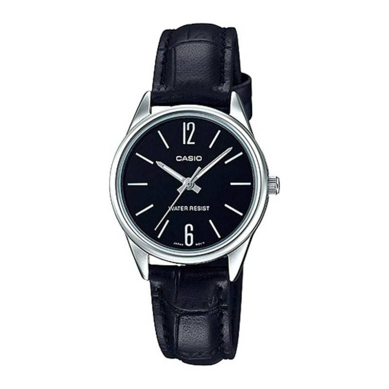 CASIO Montre Femme LTP-V005L-1BUDF - Bracelet en Cuir - Noir