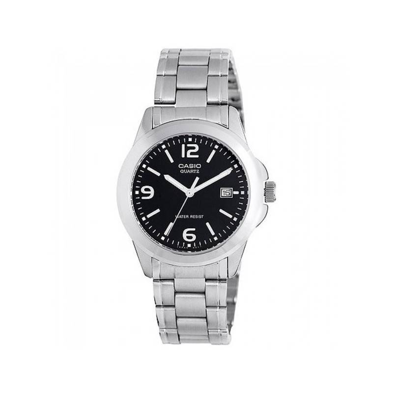 CASIO Montre Homme MTP-1215A-1ADF - Bracelet en Acier Inoxydable - Argent/Noir