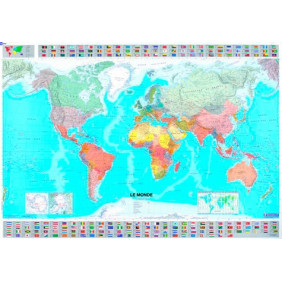 Le monde - Carte plastifiée 1/28 500 000