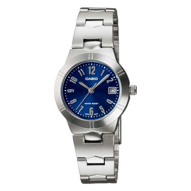 Montre CASIO Femme - Bracelet Gris En Acier Inoxydable - Résistante à l'eau - 12 Mois De Garantie - LTP-1241D-2A2DF