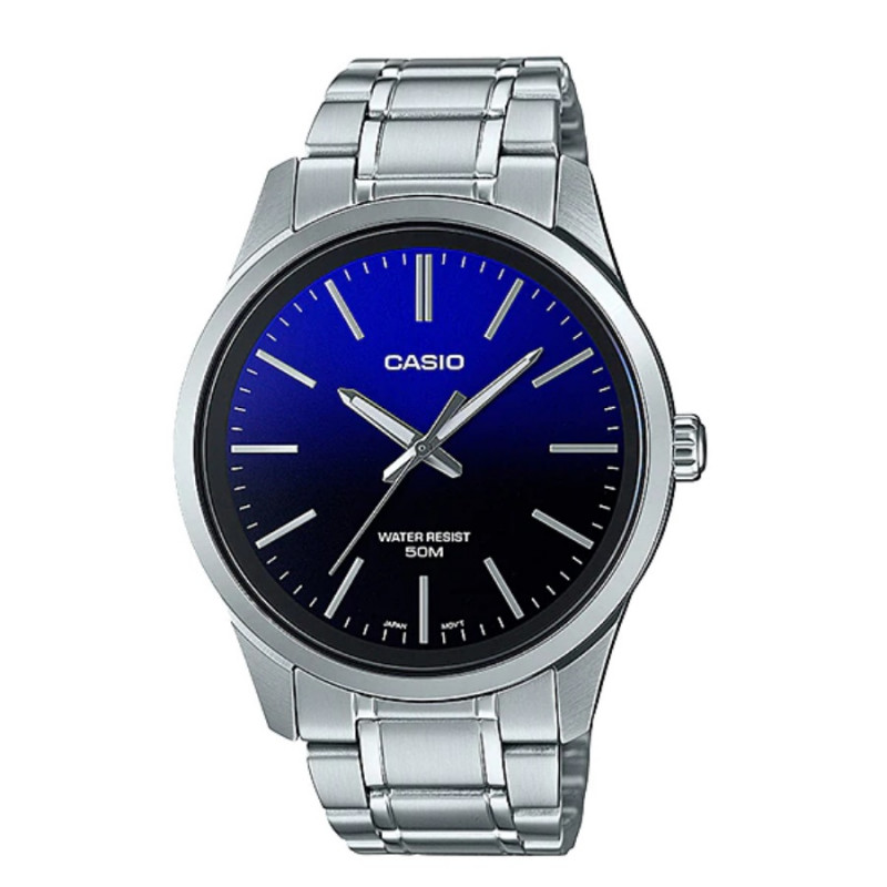 Montre CASIO Homme - Bracelet Gris En Acier Inoxydable - Résistante à l'eau - 12 Mois De Garantie - MTP-E180D-2AVDF