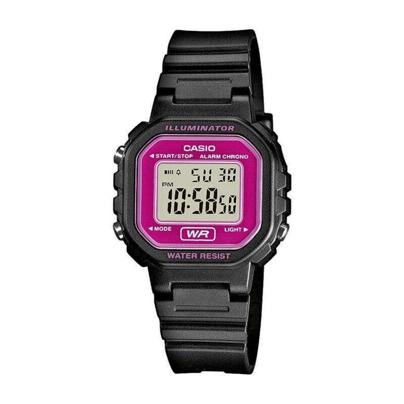 Montre CASIO Unisexe - Bracelet Noir En Resine - Boitier En Resine - 12 Mois De Garantie - LA-20WH-4ADF