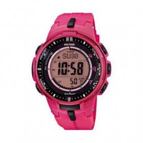 Montre CASIO Jeunesse - Bracelet Rose En Resine - Cadran Orange - Boitier En Resine - 12 Mois De Garantie - PRW-3000-4BDR