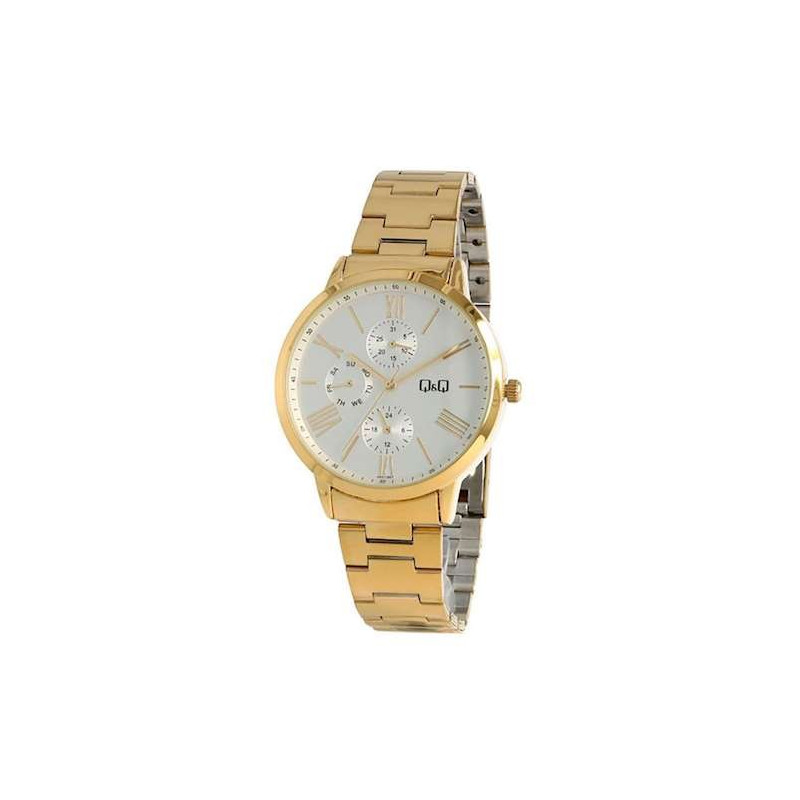 Montre Q&Q Femme - Bracelet DoRée En Acier Inoxydable - Etanche - 12 mois de garantie - AA37J007Y