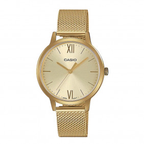 Montre CASIO Femme - Bracelet DoRée En Acier Inoxydable -Résistante à l'eau - 12 Mois De Garantie - LTP-E157MG-9ADF