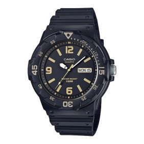 Montre CASIO Homme - Bracelet Noir En Resine - Résistante à l'eau - 12 Mois De Garantie - MRW-210H-1A2VDF