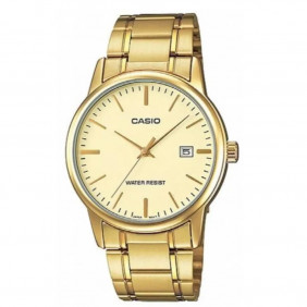 Montre CASIO Femme - Bracelet DoRée En Acier Inoxydable -Résistante à l'eau - 12 Mois De Garantie - LTP-V002G-9AUDF