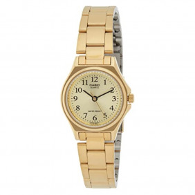 Montre CASIO Femme - Bracelet DoRée En Acier Inoxydable - Cadran Jaune - 12 Mois De Garantie - LTP-1130N-9BRDF