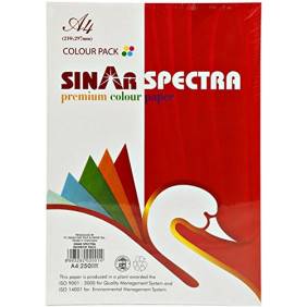 Papier couleur Sinar Spectra, 210 x 297 mm, 500 feuilles, 80 g/m² - Couleurs Assorties