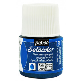 PEBEO Setacolor Opaque 45ml 69 Shimmer Electric Blue